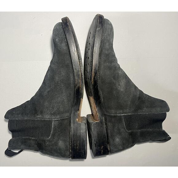 Rag & Bone X Grenson Boots Mens Size 11.5 Black Suede Chelsea‎ Ankle Pull On main image 7